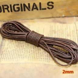 REGELIN 2meter Retro Coffee Cow Leather Strap Findings 2/3/4/5/6/8/10mm Flat/Round Leather Cord String Rope DIY Bracelet Making