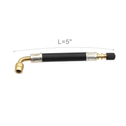 Flexible Rubber Valve Extension 90 Degree Bent Swivel End Brass Stem 3 Length 5 8 11 inch Professional Tire Inflation Tool