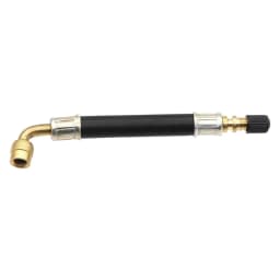 Flexible Rubber Valve Extension 90 Degree Bent Swivel End Brass Stem 3 Length 5 8 11 inch Professional Tire Inflation Tool