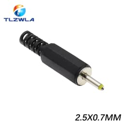 10PCS DC Power Adapter plug 5.5*2.1mm DC Plug Connector Welding Line Male Plug 5.5x2.5 4.8 1.7 1.35 0.7MM