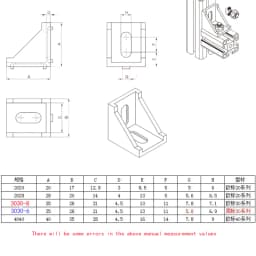 10pcs corner fitting angle aluminum connector bracket fastener 2020 3030 4040 4545 series industrial aluminum profile