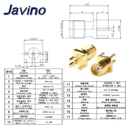 5-50Pcs Javino SMA Female Jack Connector For 1.6mm Solder Edge PCB Straight Mount Gold plated RF Connectors Receptacle Solder
