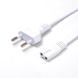 White Black 2p Prong US EU to C7 Extension Cable Lamp Power Supply America European Figure 8 Power Cord For Led Lighting 1.5m
