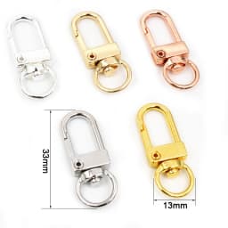 10pcs Snap Lobster Clasp Hooks Gold Silver Plated 5 Colors DIY Jewelry Making Findings for Keychain Neckalce Bracelet Supplies
