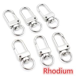 10pcs Snap Lobster Clasp Hooks Gold Silver Plated 5 Colors DIY Jewelry Making Findings for Keychain Neckalce Bracelet Supplies
