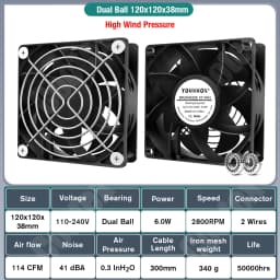 EC Axial Fan 60mm 80mm 90mm 120mm Ball Brushless Fan Cooler AC 110V 120V 220V 230V 240V Computer Case Fan 6025 8025 9225 12038
