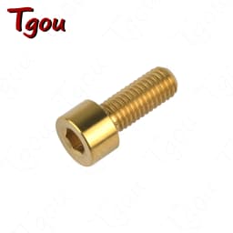 Tgou Titanium Bolt M7/M8x15 20 25 30 32 35 40 43 45 50 60 70mm Allen Key Head Ti Screws for Bicycle Motorcycle Car