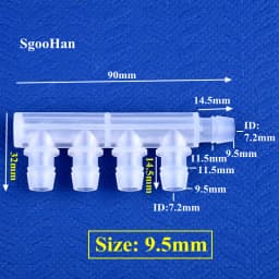 5~200Pcs 2.4~9.5mm PP Equal Dia 5-Ways Connector Aquarium Tank Air Pump Hose Joint Garden Irrigation System Pipe Pagoda Joints