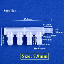 5~200Pcs 2.4~9.5mm PP Equal Dia 5-Ways Connector Aquarium Tank Air Pump Hose Joint Garden Irrigation System Pipe Pagoda Joints