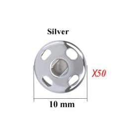 100/50PCS Press Buttons Sew on Snap Buttons Metal Snap Fastener Buttons Press Button for DIY Garment Sewing Clothing 8/10MM
