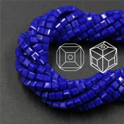 Czech Square Crystal Spacer Beads Yellow 2/3/4MM Faceted Glass Cube Loose Beads DIY Making For Needlework Accessories Jewelry