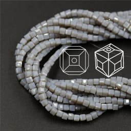 Czech Square Crystal Spacer Beads Yellow 2/3/4MM Faceted Glass Cube Loose Beads DIY Making For Needlework Accessories Jewelry