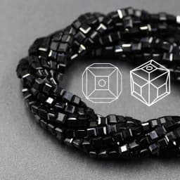 Czech Square Crystal Spacer Beads Yellow 2/3/4MM Faceted Glass Cube Loose Beads DIY Making For Needlework Accessories Jewelry