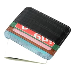 Ultra-thin PU Leather Credit Card Sleeve Card Storage Double-sided Card Holder Organizer Coin Pouch Wallet Card Protector