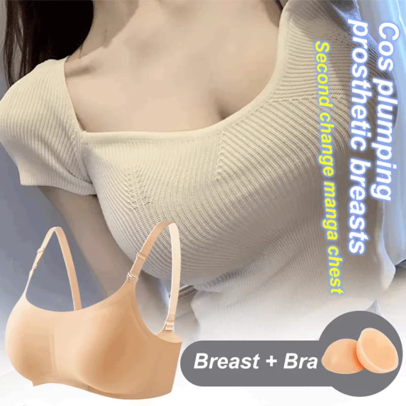 Silicone Fake Breast Forms Cosplay Breast Prosthesis Simulation Breast Enhancer Pads for Women,Crossdresser and Mastectomy