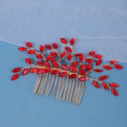Trendy Silver Rhinestone Bridal Hair Combs Wedding Head Accessories Green Bride Headpiece Handmade Women Party Tiaras