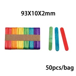 50-150Pcs Epoxy Resin Jewelry making Tools Silicone Wood Stick Natural Wooden Pop Popsicle Sticks Wood Craft Ice Cream Sticks