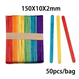 50-150Pcs Epoxy Resin Jewelry making Tools Silicone Wood Stick Natural Wooden Pop Popsicle Sticks Wood Craft Ice Cream Sticks