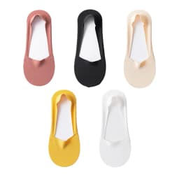 5Pairs Women Socks Breathable Invisible Silicone Non-slip Solid Color Boat Sock Comfortable High Quality No-Show Sox Ultra-thin
