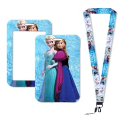 Hot-Selling Frozen 2 Elsa Anna Princess Olaf Cute Design Badge Holder ID Credit Card Pass Hang Rope Lanyard Accessories Gifts