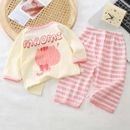 Summer toddler kids boys girls clothes baby sleepwear pants set top+pants suits for children girls boy cloth casual pajamas sets