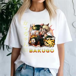 Bakugo Katsuki shirt female Graphic University Pop Culture Punk kawaii hip hop t-shirt Pastel Graphic harajuku Vintage