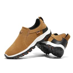 New Men's Casual Sports Shoes PU Leather Mountaineering Travel Shoes Men's Outdoor Lightweight And Comfortable Walking Shoes