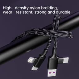 PD 2 in 1 USB A Cable Type C To Lightning Fast Charging Cable For iPhone 16 15 14 13 11Pro Max iPad Xiaomi Huawe Samsung