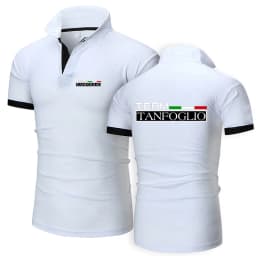 2025 Summer Tanfoglio Logo Print Popular Solid Color Simplicity Short Sleeve Mens Quick Drying Casual Cotton Handsome Polo Shirt