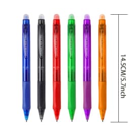 6pcs/set Retractable Erasable Gel Pen 0.5mm Multicolor Ink Magic Gel Pens Washable Handle School Office Writing Supplies