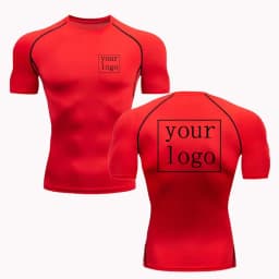 Your Design Logo Top Men Women Print Original Design Tshirts Jogging Workout Gym Quick Dry New Custom Compression T Shirt