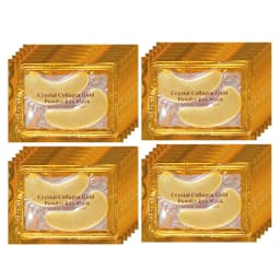 10/20pcs Golden Crystal Collagen Eye Mask Anti Dark Circle Anti-Aging Moisturizing Pink Lip Mask Eyes Lips Travel Size Skin Care