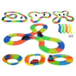 Children's Free Assembly Graphics Diy Electric Light Car Night Light Track Tunnel Overpass Intersection Accessories Toys