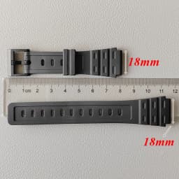 For Casio W-59 W-64 W-85 JC-30 Watch Strap 18mm PU Watchband Resin Wristband Replace Accessories Bracelet Men Women With Tool