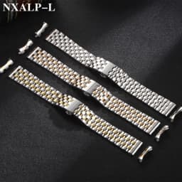 Solid Stainless Steel Strap 18mm 20mm 22mm Watch Band Curved/Flat End Wristband for Tissot for Longines for Seiko for Citizen