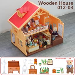 1:12 Micro Deluxe Villas Dollhouse Castle Treehouse Auditorium Play House Miniature Furniture Model Kitchen Toy Girls Gift