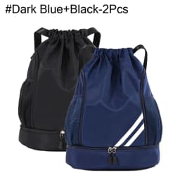 Sports Drawstring Backpack-String Swim Gym Bag with Shoes Compartment and Wet Proof Pocket for Women&Men for Soccer Basketball