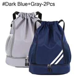 Sports Drawstring Backpack-String Swim Gym Bag with Shoes Compartment and Wet Proof Pocket for Women&Men for Soccer Basketball
