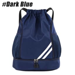 Sports Drawstring Backpack-String Swim Gym Bag with Shoes Compartment and Wet Proof Pocket for Women&Men for Soccer Basketball
