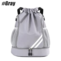 Sports Drawstring Backpack-String Swim Gym Bag with Shoes Compartment and Wet Proof Pocket for Women&Men for Soccer Basketball