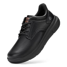 Fitville Men'S Shoes Wide Width Leather Slip-On Casual Shoes Lightweight For Swollen Feet With Arch Support Pain Relief