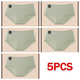 5PCS Seamless Mulberry Silk Panties Women's Soft Lingerie Sexy High Elastic Breathable Briefs Invisible WEDDING DRESS Underpants