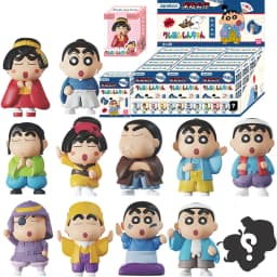 JANDOOM Crayon Shin-Chan Anime Figure Creative Peripheral Dinosaur Diary Baby Rice Grain Doll Model Blind Boxs Toy Birthday Gift