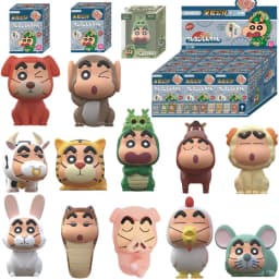 JANDOOM Crayon Shin-Chan Anime Figure Creative Peripheral Dinosaur Diary Baby Rice Grain Doll Model Blind Boxs Toy Birthday Gift