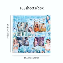 Mr Paper 100Pcs/box Flowering Seasons Series Boxed Stickers Peoples' Handbook Stickers Cute Style DIY Scrapbook Picture Book