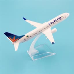 1:400 Diecast Metal Model Plane Toy Children Kids 16 cm Brazilian VARIG Airlines B737 Replica For Collection w Stand