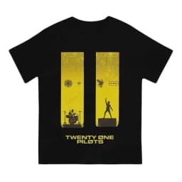 Twenty One Pilots Band World Tour Back T-shirt Women Men Short Sleeve Oversized Rapper Hip Hop Punk Street Harajuku Unisex Tees
