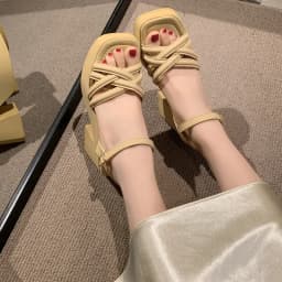 2025 New Summer Casual Waterproof Women's Sandals Fashionable Increased Heel Platform Wedges Stylish Roman Loafers for Women