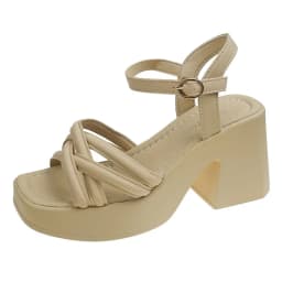 2025 New Summer Casual Waterproof Women's Sandals Fashionable Increased Heel Platform Wedges Stylish Roman Loafers for Women