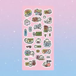 Cartoon Laser Cute Graffiti Korean Rabbit Cat Stickers Hand Account Diary Notebook Planner Scrapbook DIY Decorative Stickers